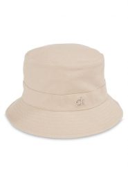 Calvin Klein Kapelusz Monogram Bucket K60K612913 Beżowy. Brązowe kapelusze Calvin Klein, bez wzorów, z bawełny. Za 159.99 zł.