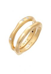 Elli Damska obrączka zestaw 2 częściowy Basic z kryształami cyrkonii w srebrze próby 925 Sterling Silver Pierścionki 1 ct Damski. Szare pierścionki Elli, z cyrkonią, srebrne. Za 333.99 zł.
