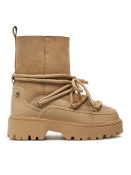 Tommy Hilfiger Śniegowce FW0FW08085 Beżowy. Brązowe śniegowce Tommy Hilfiger, bez wzorów, ze skóry, bez zapięcia. Za 813.11 zł.