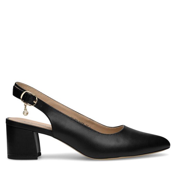 Czółenka Lasocki. Czarne czółenka Lasocki, bez wzorów, bez obcasa, bez zapięcia. Za 199.99 zł.