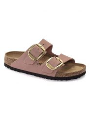 Birkenstock Skórzane klapki "Arizona" w kolorze jasnoróżowym rozmiar: 37. Różowe klapki Birkenstock, bez wzorów, z nubiku, klasyczne, z otwartym noskiem, bez obcasa, bez zapięcia. Za 498.95 zł.