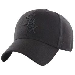 Czapka z daszkiem dla dorosłych 47 Brand MLB Chicago White Sox Cap. Czarne czapki z daszkiem 47 Brand, bez wzorów, z materiału, sportowe. Za 179.50 zł.