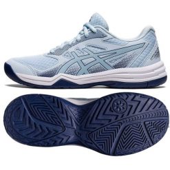 Buty do siatkówki Asics Upcourt 5 W 1072A088 401 niebieskie niebieskie. Niebieskie buty treningowe ASICS, bez wzorów, z kauczuku, bez zapięcia, do siatkówki. Za 411.69 zł.