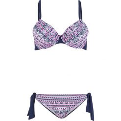 Bikini na fiszbinach (2 części) bonprix niebiesko-lila-biały. Bikini marki 4f. Za 59.99 zł.