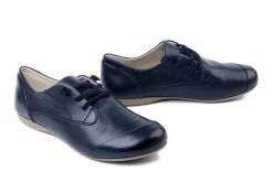 JOSEF SEIBEL 87201 971 868 Fiona 01 fathom, półbuty damskie. Niebieskie półbuty wsuwane Josef Seibel, bez wzorów, ze skóry, bez obcasa. Za 305.92 zł.