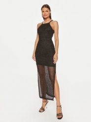 Guess Sukienka letnia W4YK50 Z37G0 Czarny Bodycon Fit. Czarne sukienki Guess, xl, z aplikacjami, z syntetyku, bez kołnierzyka, bez ramiączek, bodycon. Za 529.99 zł.