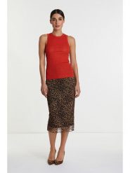 Rich & Royal Top w kolorze czerwonym rozmiar: XL. Czerwone topy Rich & Royal, xl, bez wzorów, ze splotem, bez kołnierzyka, bez ramiączek. Za 48.39 zł.