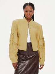 Gestuz Kurtka skórzana Elly 10908970 Żółty Regular Fit. Żółte kurtki Gestuz, bez wzorów, ze skóry, bez kaptura. Za 1,399.00 zł.