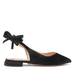 Sandały Solo Femme. Czarne sandały Solo Femme, bez wzorów, bez obcasa, na płaskiej podeszwie, bez zapięcia. Za 219.99 zł.