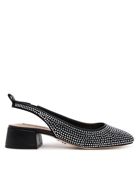Steve Madden Czółenka Smitten SM11003213 Czarny. Czarne czółenka Steve Madden, bez wzorów, z materiału, bez obcasa, bez zapięcia. Za 299.99 zł.