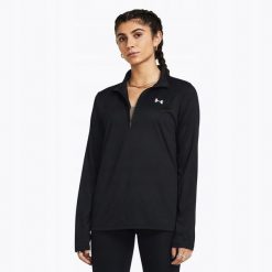 Bluza Damska Sportowa Rozpinana Under Armour Tech 1/2 Zip- Solid. Czarne bielizna termoaktywna damska Under Armour, bez wzorów, bez ramiączek, do biegania. Za 179.99 zł.