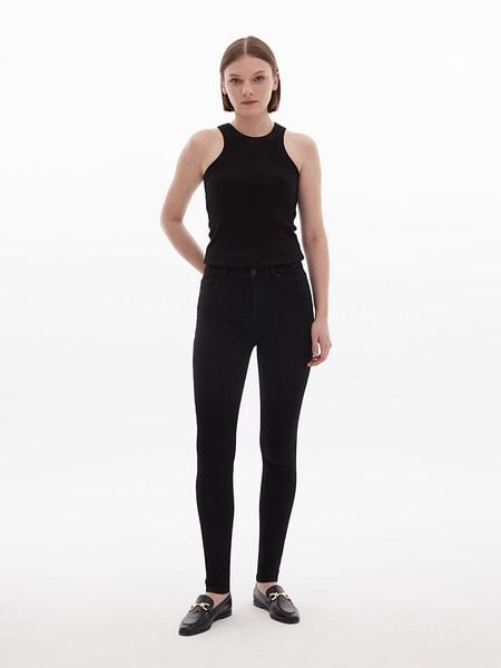 LTB Dżinsy "Amy" - Skinny fit - w kolorze czarnym rozmiar: W25/L28. Czarne jeansy LTB, l, z aplikacjami, ze skóry, klasyczne, z podwyższonym stanem. Za 83.22 zł.