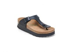 Sandały Birkenstock Gizeh Flex Platform czarne. Czarne sandały Birkenstock, bez wzorów, z materiału, eleganckie, bez obcasa, na platformie, bez zapięcia. Za 425.35 zł.
