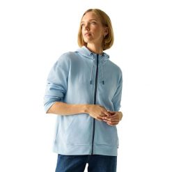 Damska Bluza Z Kapturem Bayletta Z Pełnym Zamkiem Błyskawicznym. Niebieskie bluzy z kapturem Regatta, l, bez wzorów, z dżerseju, z kapturem, trekkingowe. Za 179.99 zł.