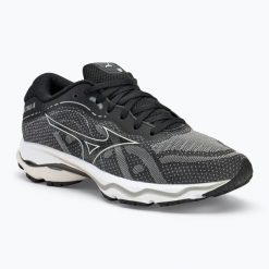 Buty do biegania damskie Mizuno Wave Ultima 14. Czarne buty do biegania Mizuno, bez wzorów, z materiału, bez zapięcia, do biegania, mizuno wave. Za 289.99 zł.