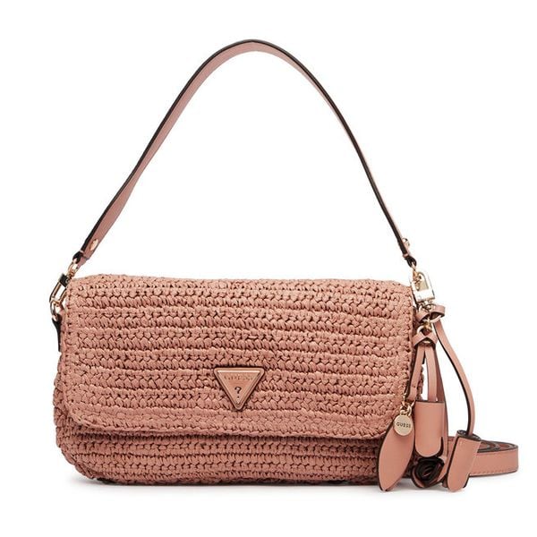 Torebka Guess. Czerwone listonoszki Guess, z aplikacjami, bez dodatków. Za 398.99 zł.