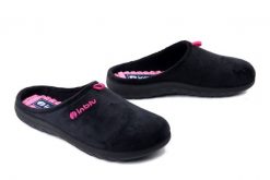 INBLU ET-37 014 czarny, kapcie damskie. Czarne kapcie Inblu, bez wzorów, z tkaniny. Za 74.99 zł.