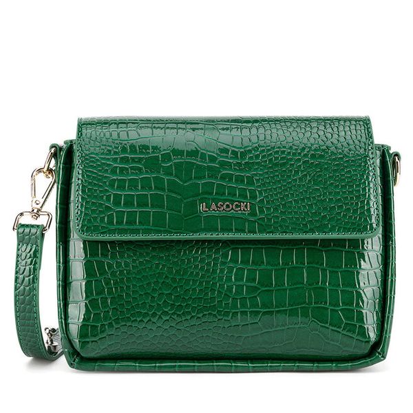 Torebka Lasocki. Czarne listonoszki Lasocki, bez wzorów, bez dodatków. Za 149.99 zł.