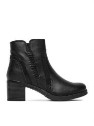 Go Soft Botki CEO-WBN-DIANA-5666-01 Czarny. Czarne botki GO SOFT, bez wzorów, z materiału, bez obcasa, na słupku, bez zapięcia. Za 139.99 zł.