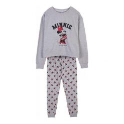 Piżama Minnie Mouse Kobieta Szary. Szare piżamy Minnie Mouse, bez wzorów, bez kołnierzyka, bez ramiączek. Za 319.00 zł.