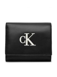 Calvin Klein Portfel LV04F1156G Czarny. Czarne portfele Calvin Klein, bez wzorów, ze skóry. Za 249.99 zł.