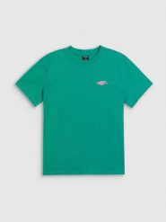 4F T-shirt loose z nadrukiem damski - zielony S. Zielone t-shirty sportowe 4f, s, bez wzorów, z bawełny, bez ramiączek, trekkingowe. Za 79.99 zł.
