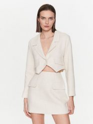 MVP Wardrobe Marynarka MVPE3GI058.0TE0161 Écru Regular Fit. Marynarki i żakiety MVP Wardrobe, bez wzorów, z bawełny, bez ramiączek. Za 609.99 zł.
