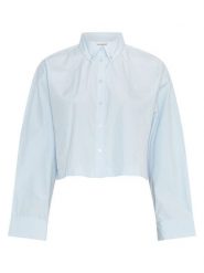 MOSS COPENHAGEN Bluzka "Liene" w kolorze błękitnym rozmiar: M/L. Niebieskie bluzki Moss Copenhagen, l, bez wzorów, z bawełny, bez kołnierzyka, bez ramiączek. Za 170.47 zł.