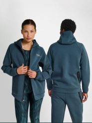 Bluza z kapturem i zamkiem błyskawicznym Hummel Tech Regular. Niebieskie bluzy Hummel, na jesień, s, bez wzorów, z bawełny, klasyczne, bez ramiączek, z kapturem. Za 327.00 zł.