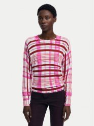 Desigual Sweter Noruega 25WWJF41 Czerwony Regular Fit. Czerwone swetry Desigual, m, bez wzorów, z wiskozy, bez ramiączek. Za 219.99 zł.