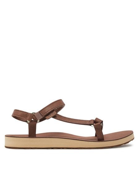 Teva Sandały Original Universal Slim Lea 1151031 Brązowy. Brązowe sandały Teva, bez wzorów, ze skóry, bez obcasa, na płaskiej podeszwie, bez zapięcia. Za 306.99 zł.