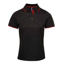 Damska Koszulka Polo Coolchecker W Kontrastowym Kolorze. Brązowe t-shirty sportowe PREMIER, s, bez wzorów, bez ramiączek. Za 98.99 zł.