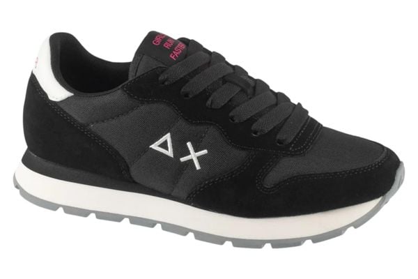 Buty sportowe Sneakersy damskie, Ally Solid. Białe buty treningowe SUN68, bez wzorów, z materiału, przed kostkę, bez zapięcia, trekkingowe. Za 399.99 zł.