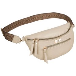 Saszetka damska ze skóry ekologicznej w beżowym kolorze, jednokomorowa i zamykana suwakiem Peterson PTN MIS-15. Brązowe nerki i saszetki Peterson, bez wzorów, ze skóry ekologicznej, bez dodatków. Za 74.99 zł.