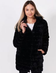 Kurtka dwustronna. Kurtki Unisono, s, bez wzorów, z futra. Za 349.00 zł.