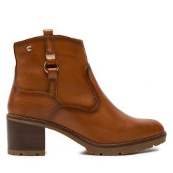 Kowbojki Pikolinos. Brązowe botki Pikolinos, bez wzorów, bez obcasa, na słupku, bez zapięcia. Za 629.99 zł.
