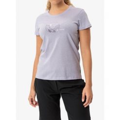 Koszulka z nadrukiem damska Vaude Cyclist T-Shirt V. Fioletowe t-shirty sportowe Vaude, bez wzorów, bez ramiączek. Za 167.99 zł.