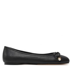 Baleriny TWINSET. Czarne baleriny Twinset, bez wzorów, bez obcasa, bez zapięcia. Za 799.99 zł.