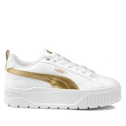 Buty damskie sportowe Puma KARMEN II METALLIC DREAM. Białe buty treningowe Puma, bez wzorów, z jeansu, bez zapięcia, trekkingowe. Za 219.00 zł.