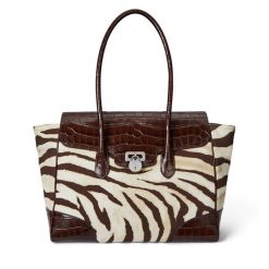 Torebka LAUREN RALPH LAUREN. Brązowe shopper bag Lauren Ralph Lauren, bez wzorów, bez dodatków. Za 2,299.00 zł.