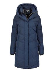Geographical Norway Płaszcz pikowany "Djamila" w kolorze granatowym rozmiar: XXL. Niebieskie płaszcze Geographical Norway, xxl, bez wzorów, bez kaptura. Za 330.20 zł.