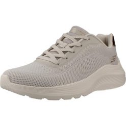 Buty SKECHERS BOBS SQUAD WAVES CURRENT Beżowy. Brązowe trekkingi Skechers, bez wzorów, z tkaniny, bez zapięcia, trekkingowe. Za 284.99 zł.