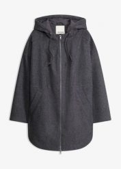 Kurtka przejściowa z imitacji wełny. Czerwone kurtki bonprix, bez wzorów, z wełny, bez kaptura. Za 219.99 zł.