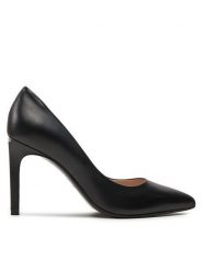 Calvin Klein Szpilki Heel Pump 90 Lth HW0HW02110 Czarny. Czarne szpilki Calvin Klein, bez wzorów, ze skóry, bez obcasa, na szpilce, bez zapięcia. Za 539.99 zł.