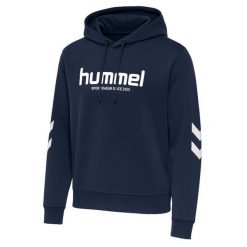 Bluza damska z kapturem Hummel Legacy 2.0. Niebieskie bluzy Hummel, bez wzorów, sportowe, bez ramiączek, z kapturem. Za 279.50 zł.