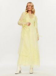 TWINSET Sukienka codzienna 232TP2101 Żółty Regular Fit. Żółte sukienki Twinset, na co dzień, bez wzorów, z syntetyku, bez kołnierzyka, bez ramiączek, proste. Za 839.99 zł.