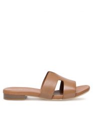 Sergio Bardi Klapki WB05-B1037-01SB Brązowy. Brązowe klapki Sergio Bardi, bez wzorów, ze skóry, bez obcasa, bez zapięcia. Za 229.99 zł.
