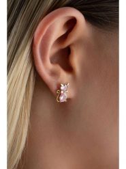 Heliophilia Pozłacane kolczyki-wkrętki z cyrkoniami rozmiar: onesize. Różowe kolczyki Heliophilia, z cyrkonią, pozłacane. Za 73.99 zł.