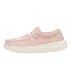 HeyDude Damskie Mokasyny Wendy Comf Suede Crochet. Białe mokasyny Hey dude, bez wzorów, z materiału. Za 259.00 zł.