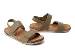 INBLU AA-01KU 022 tundra , sandały damskie. Zielone sandały Inblu, bez wzorów, ze skóry, bez obcasa, bez zapięcia. Za 119.90 zł.